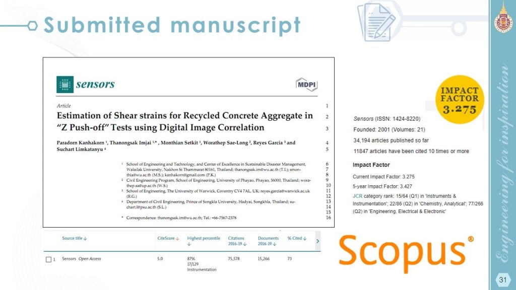 นักศึกษาวิศวะฯโยธา ม.วลัยลักษณ์ คว้า “รางวัลดีเด่น”จากการประกวดปริญญานิพนธ์ (Senior Project Award) จากสมาคมคอนกรีตแห่งประเทศไทย