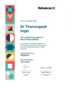 Congratulations to Assoc. Prof. Dr. Thanongsak Imjai, Lecturer in Civil Engineering Accredited by UKPSF at Senior Fellow level