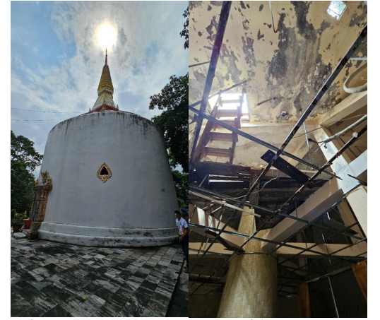 งานบริการวิชาการ ม.วลัยลักษณ์: สำรวจตรวจสอบโครงสร้างวัดเขาปูน