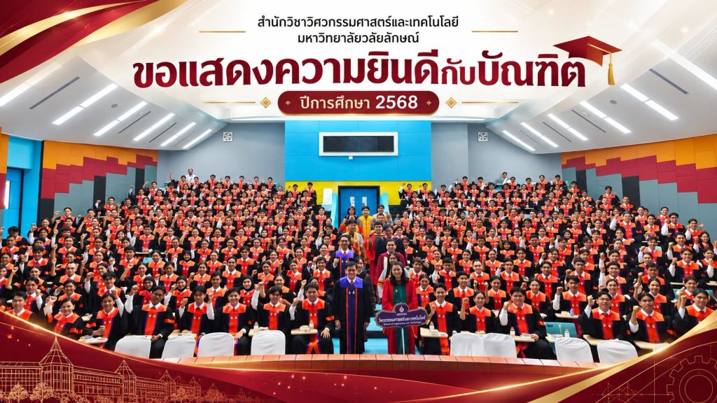 สำนักวิชาวิศวกรรมศาสตร์และเทคโนโลยี ร่วมแสดงความยินดีกับบัณฑิต ประจำปีการศึกษา 2568